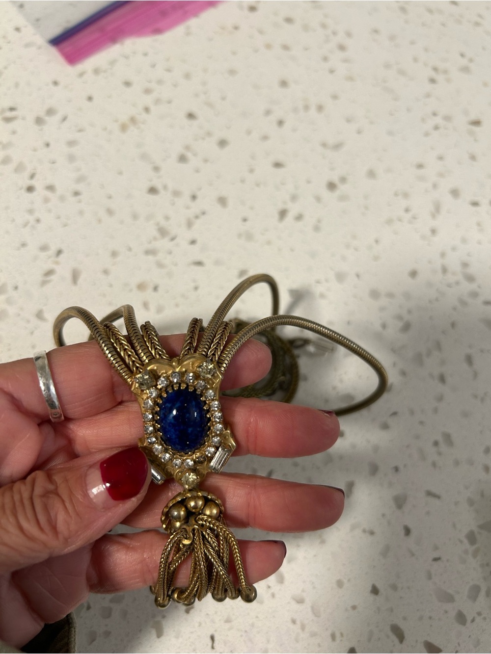 MCM Vintage Hobe’ 57 stunning necklace
Royal blue with rhinestones - Picture 8 of 9